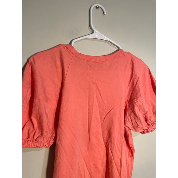 A.L.C Coral Cotton Puff Sleeve T-Shirt Size Small - Picture 6 of 9